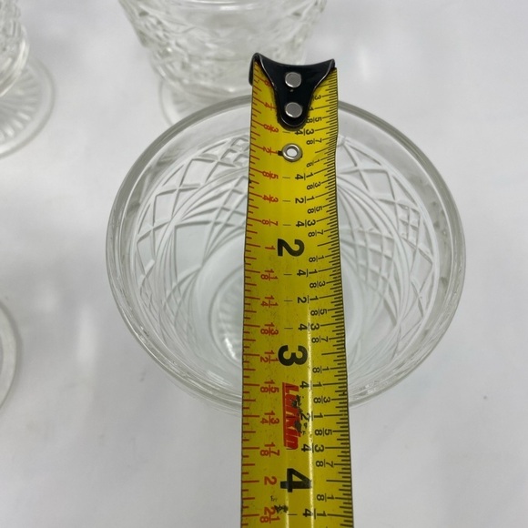 Set of 4 Vintage Glass Etched Parfait Dessert Glasses - Picture 4 of 6